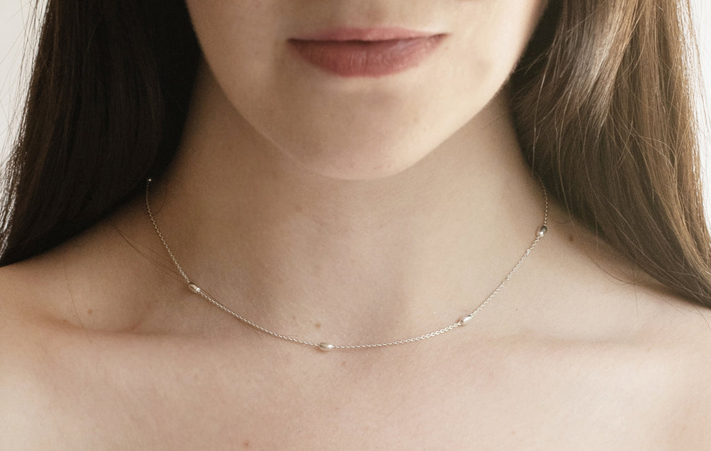 Bean Silver Choker