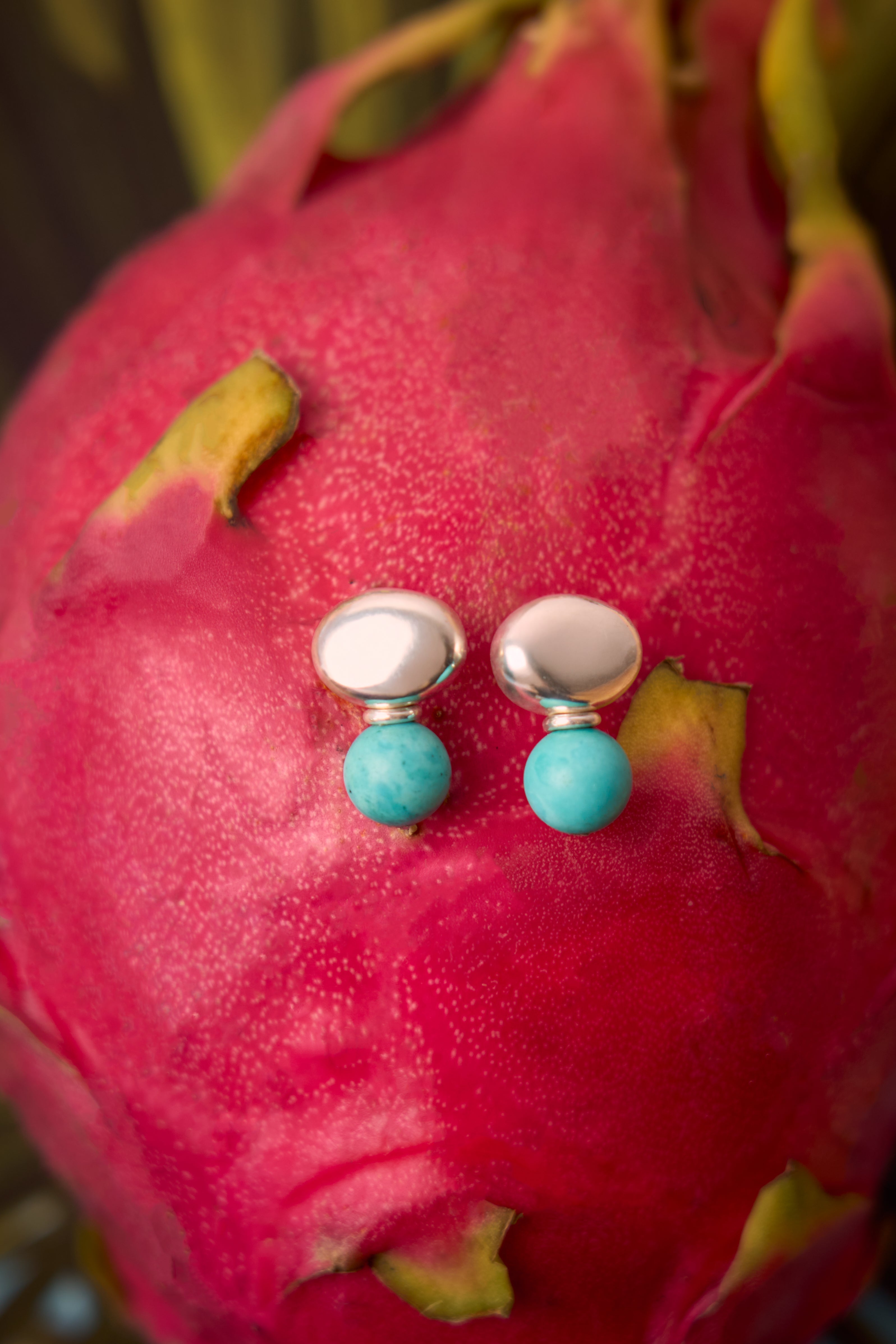 Turquoise Chunk Earrings