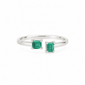 Open emerald ring