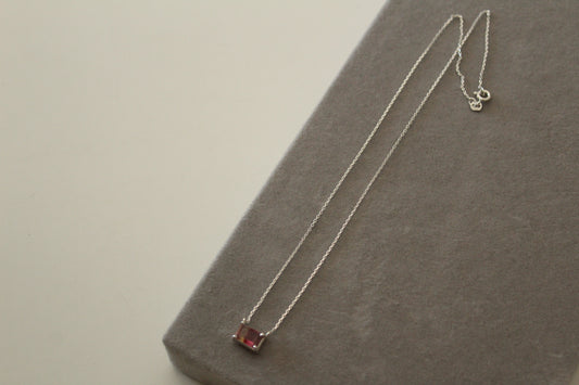 Watermelon tourmaline necklace