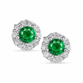 Medium Green Halo Studs