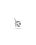 Single Silver Small Solitaire Stud