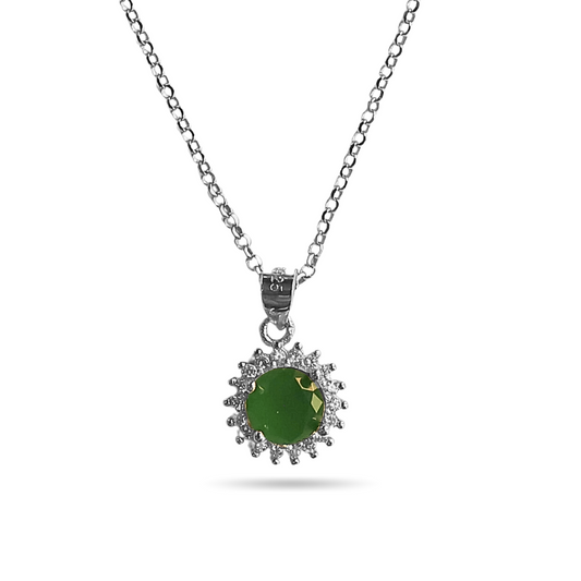 Green halo round studs