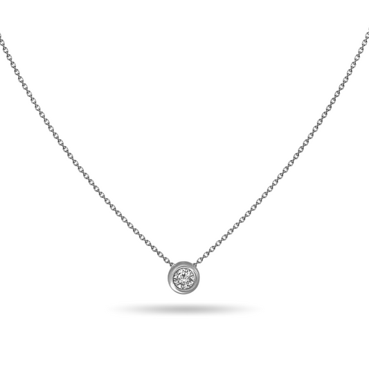 Diamond Bezel Necklace