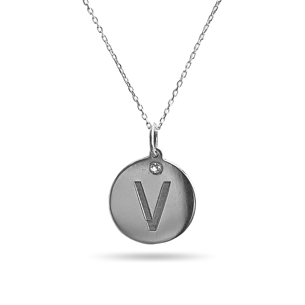 Initial Medal Necklace