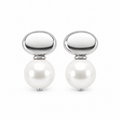 White Chunky Pearl Earrings