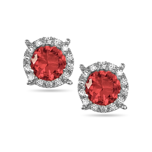 Magenta Halo Studs