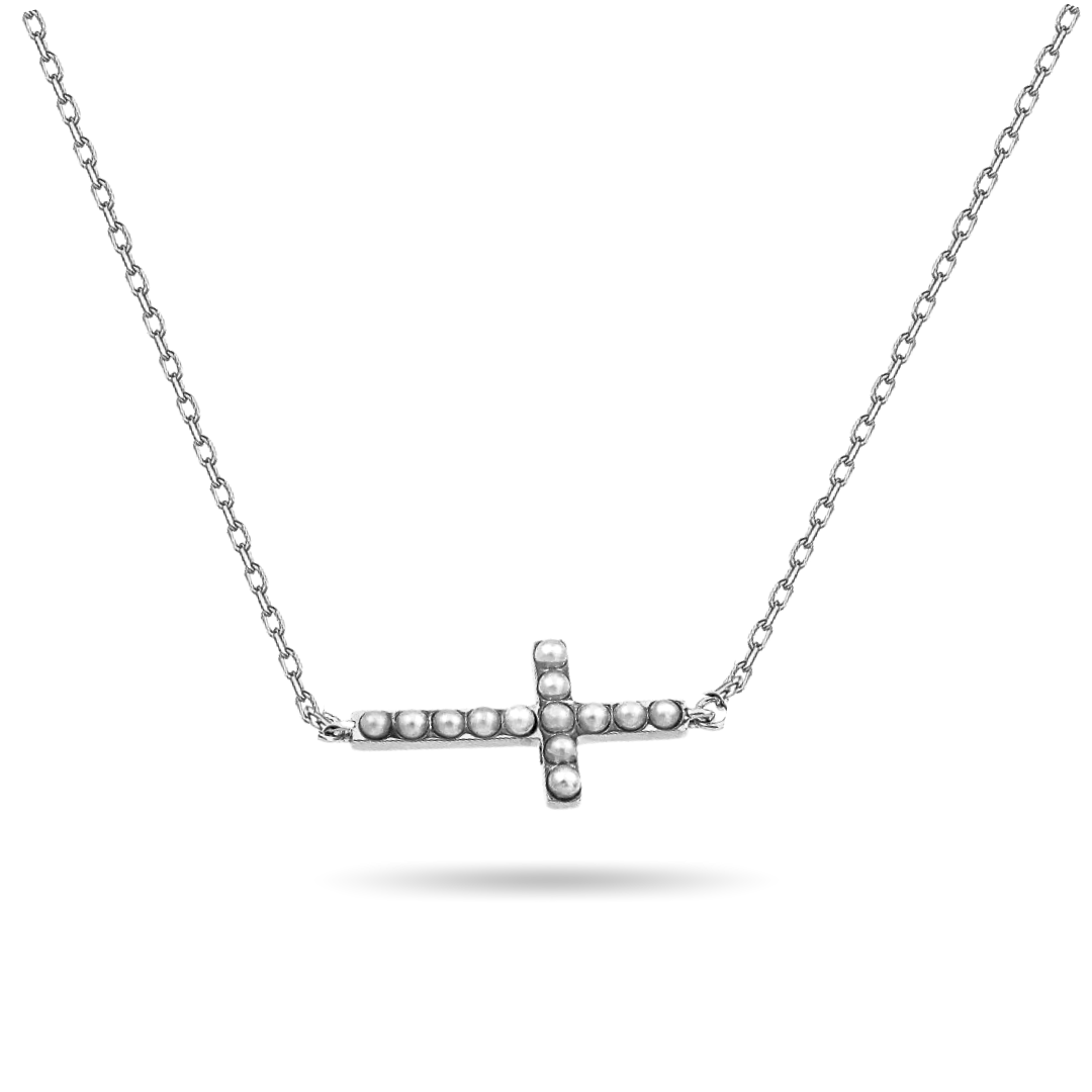 Pearl Cross Necklace