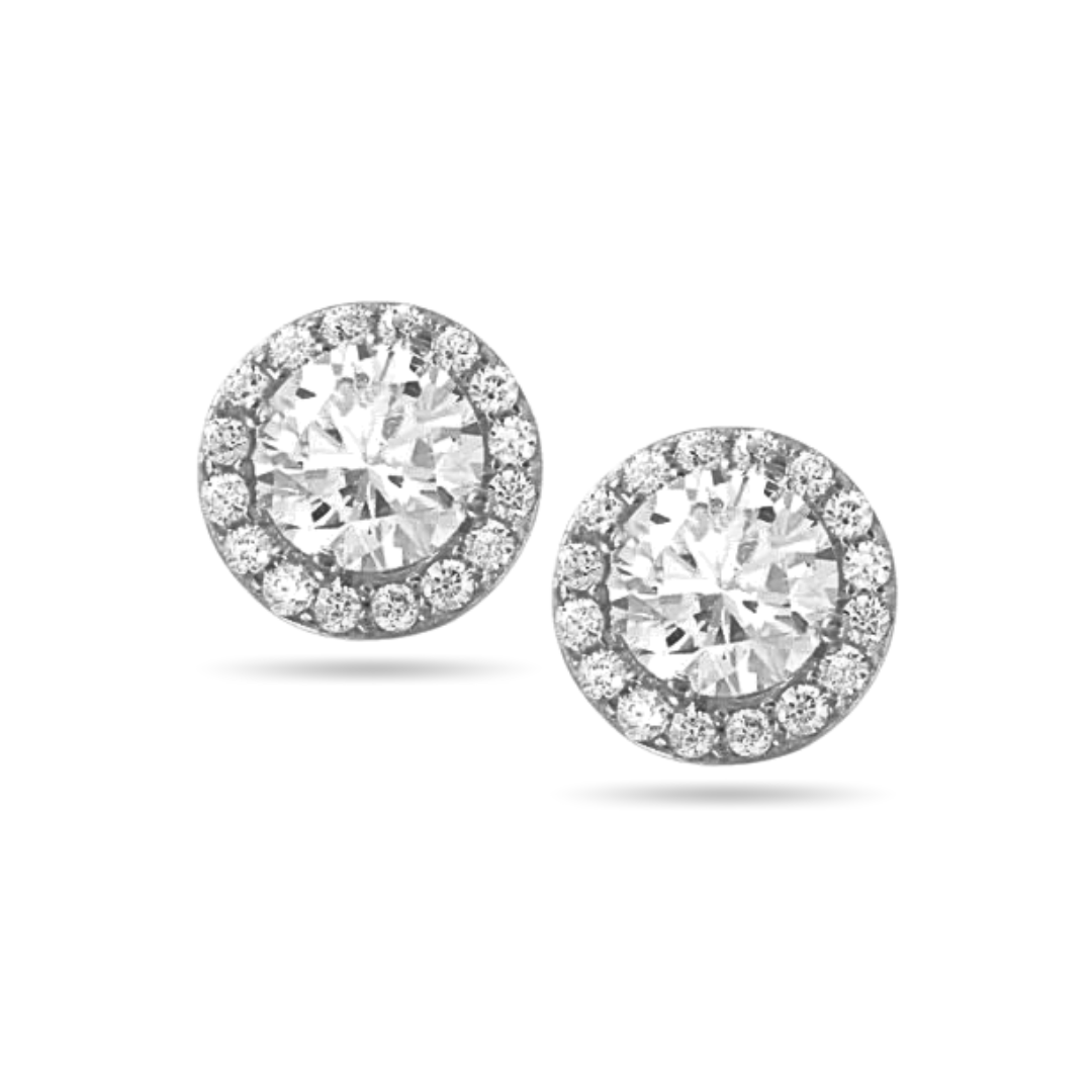 Round Halo Studs