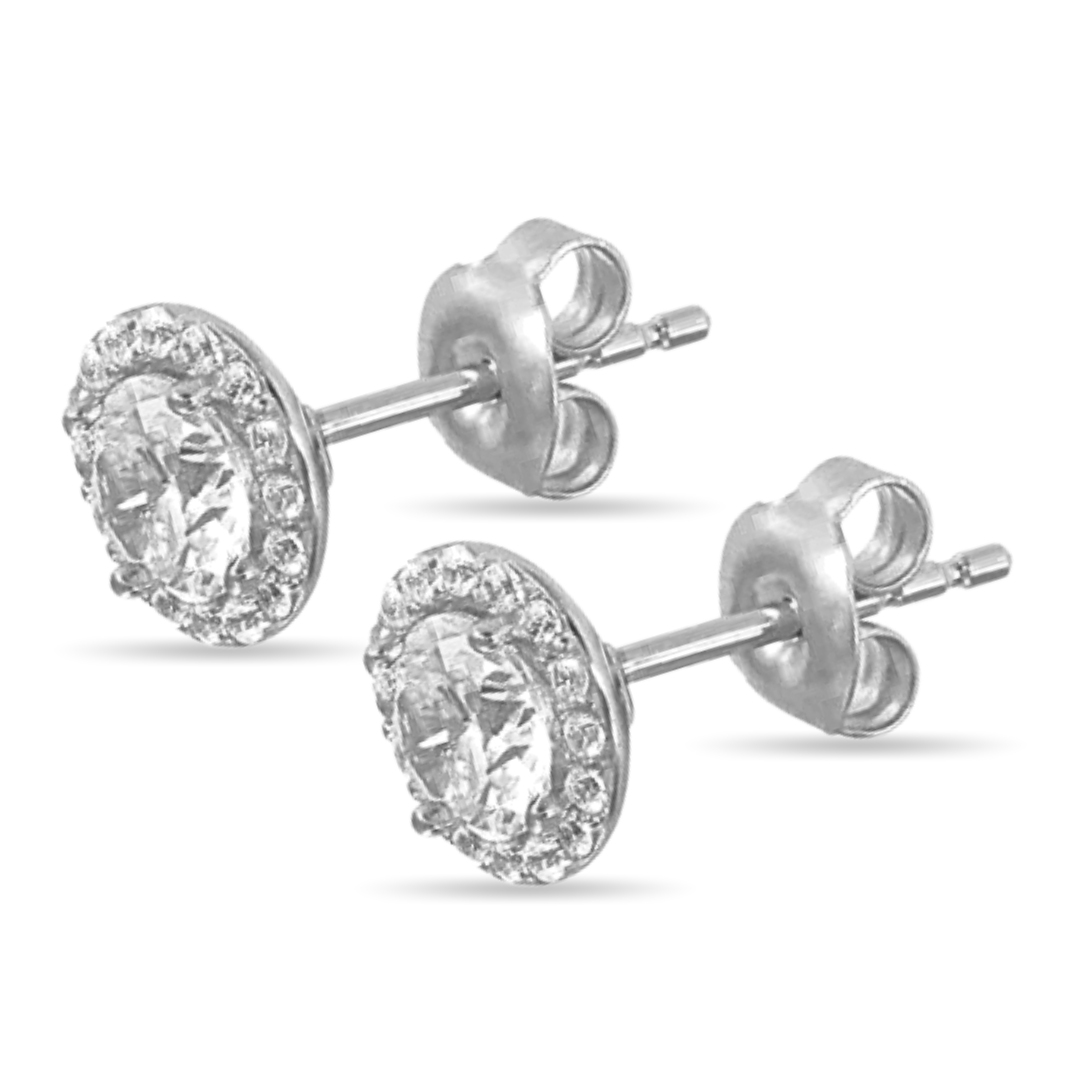 Round Halo Studs