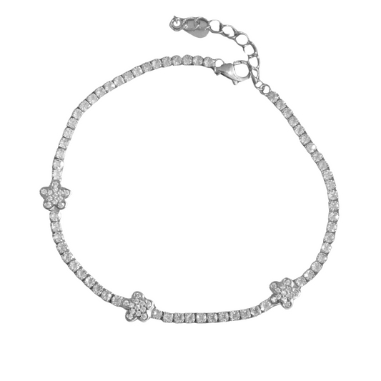 Flower Tennis Bracelet