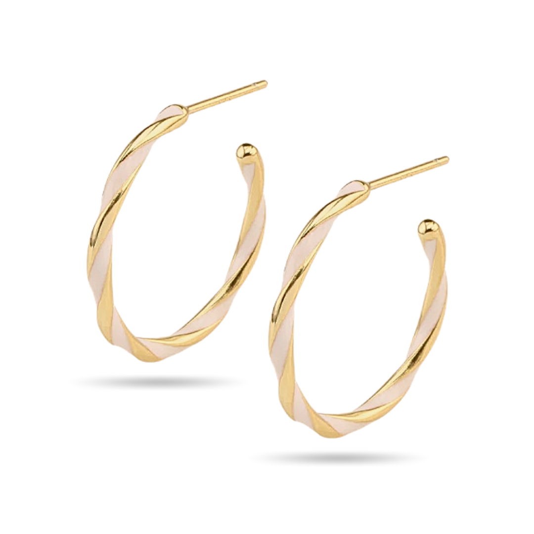 Twisted Enamel Hoops