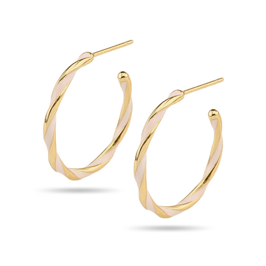 Twisted Enamel Hoops