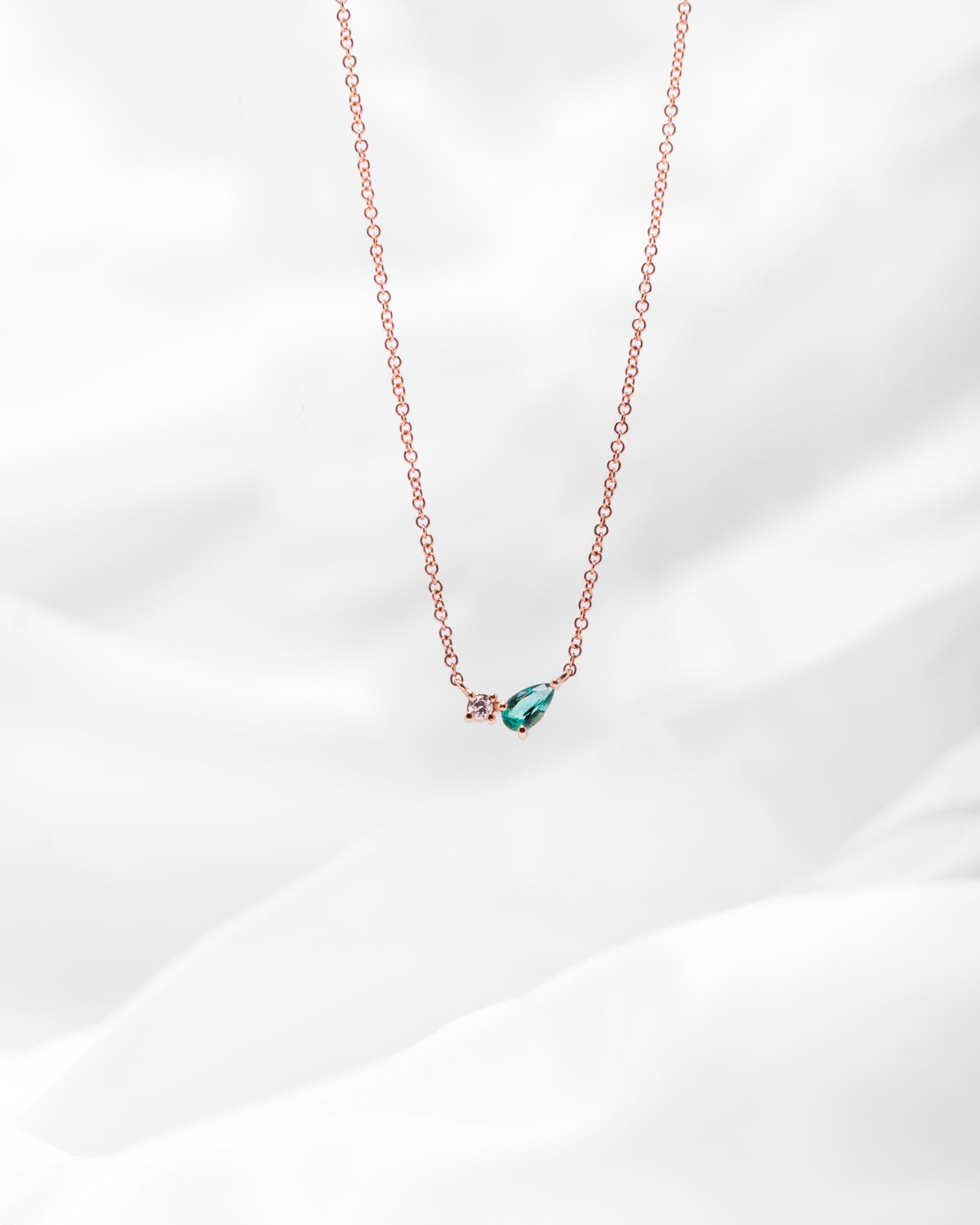 Emerald and diamond necklace