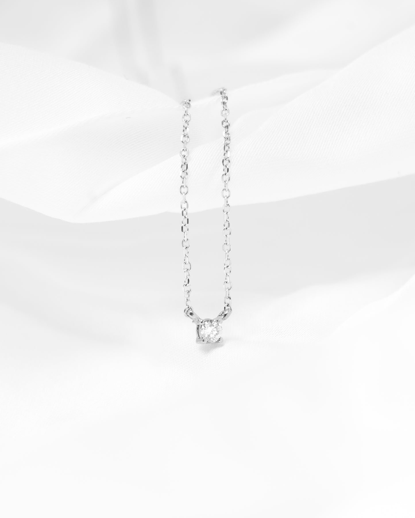 Diamond solitaire necklace