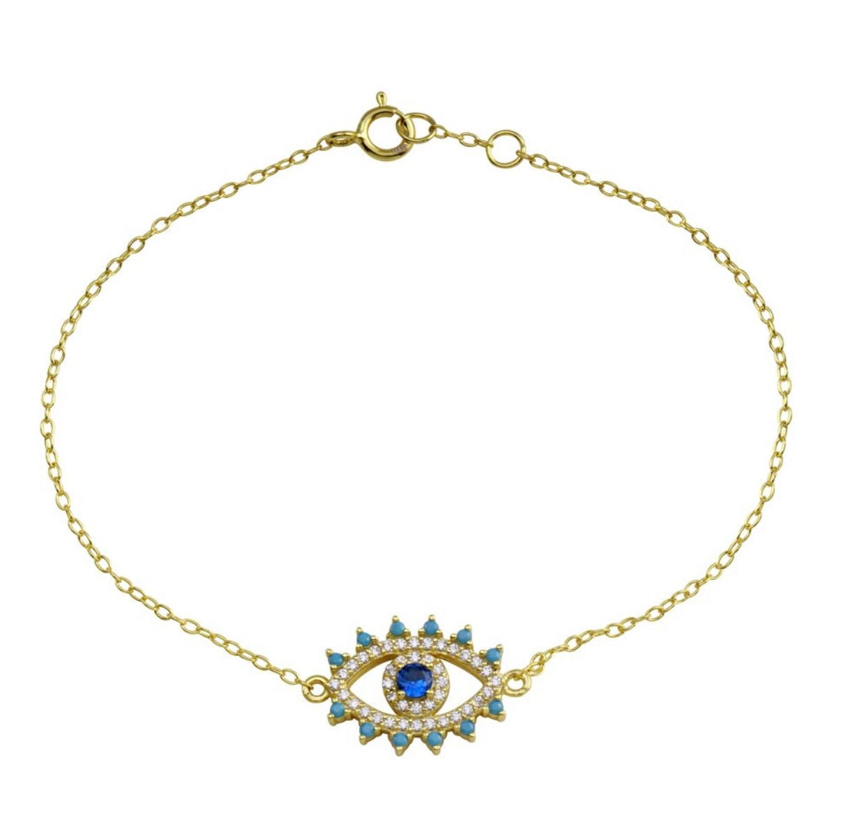 Evil eye golden bracelet