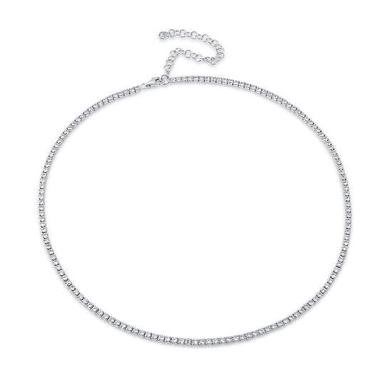 Tennis silver choker