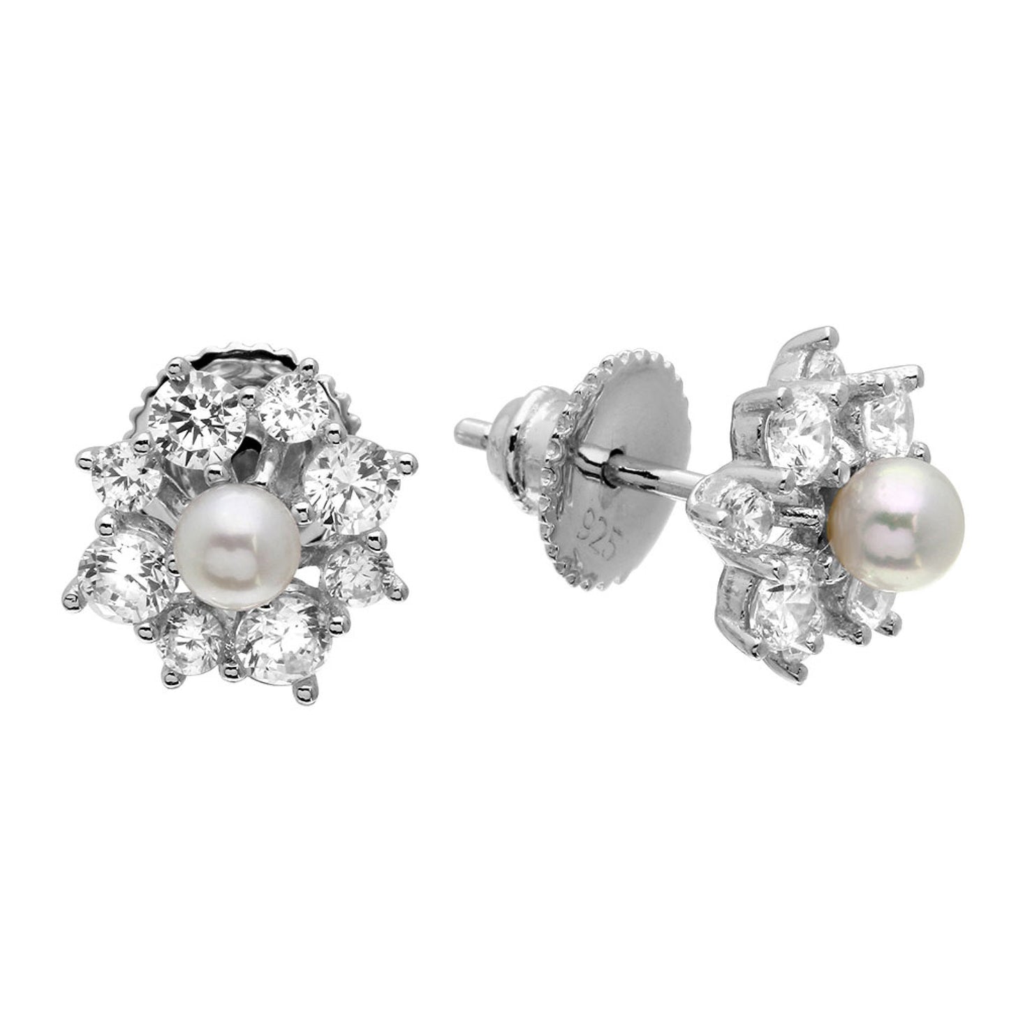 Colored Cluster Pearl Studs