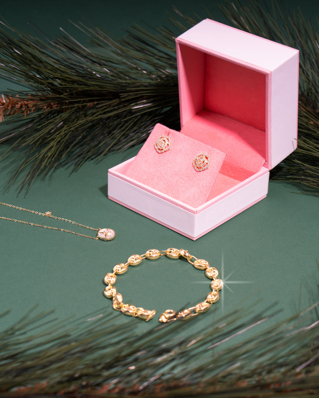 Flower Golden Studs