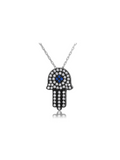 Pavé hamsa necklace