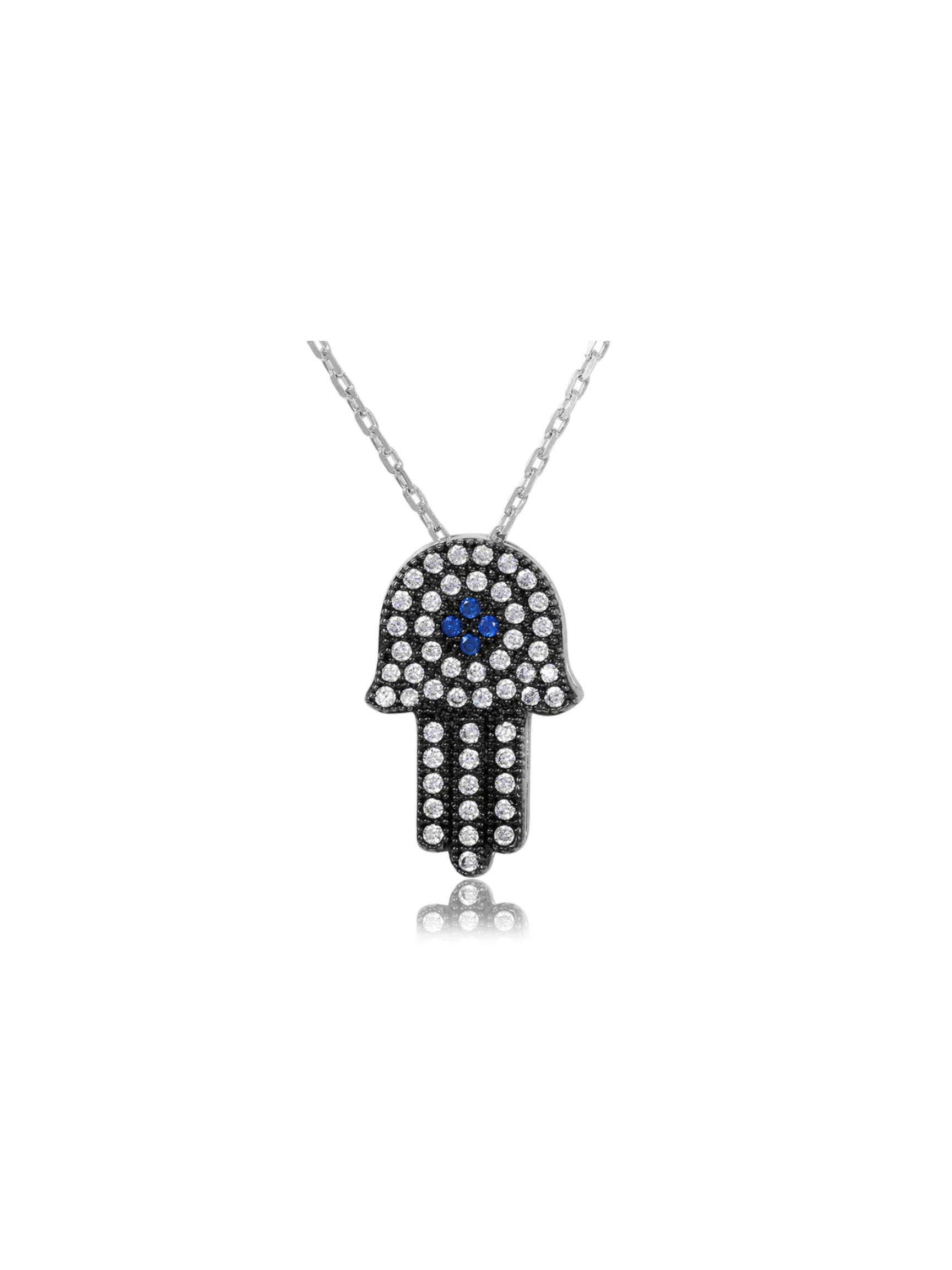 Pavé hamsa necklace