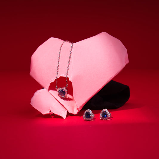 Blue heart necklace