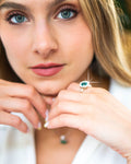 Tourmaline halo ring