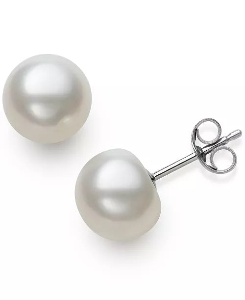 Button Pearl Studs